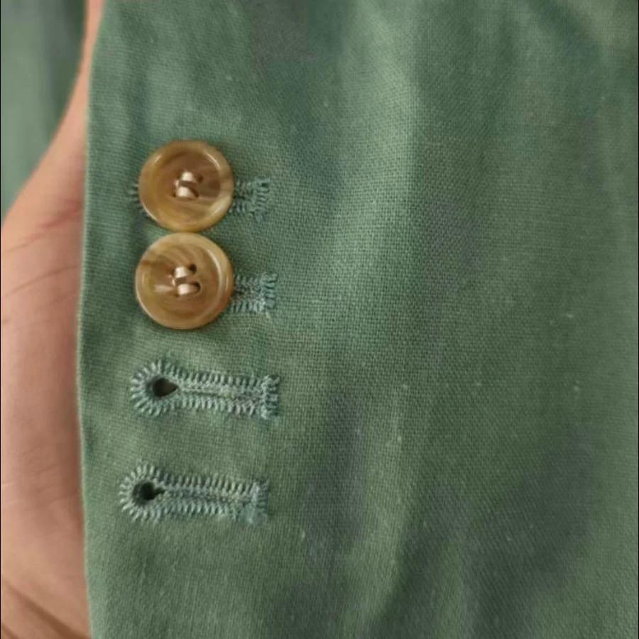 Costume homme en lin vert sauge pour bal de promo