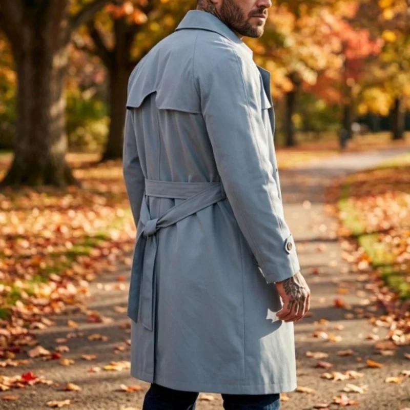 Trench-coat pour homme avec ceinture