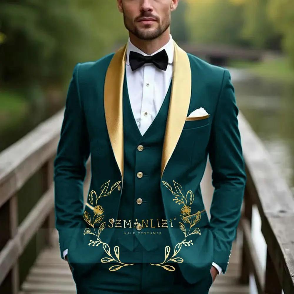 Costume vert huile pour hommes