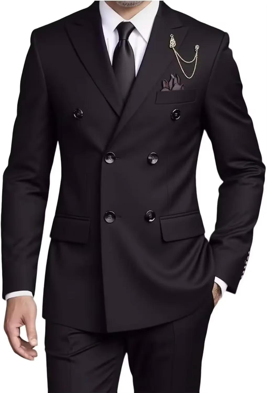 Ensemble de costume à double boutonnage pour hommes