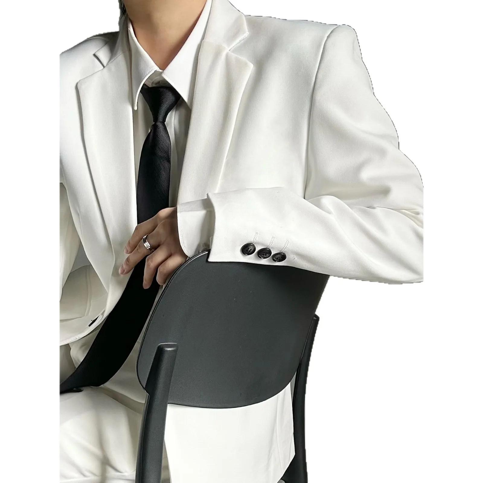 Veste de costume décontractée blanche pour homme