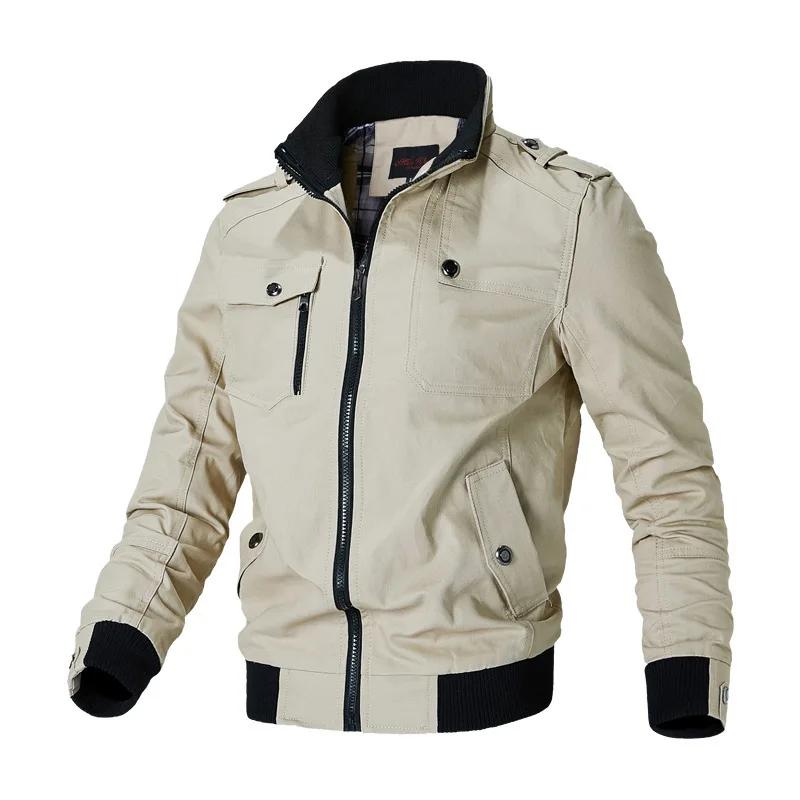 Veste Homme Automne 2026 Décontractée Coupe Slim Style Utilitaire 95% Coton