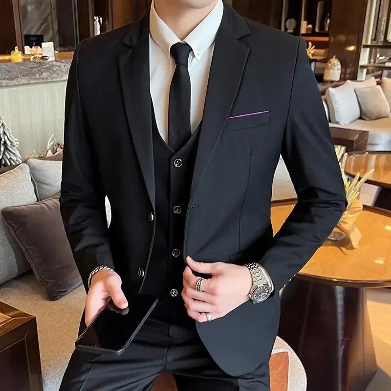 Costume (Blazer + gilet + pantalon) pour hommes