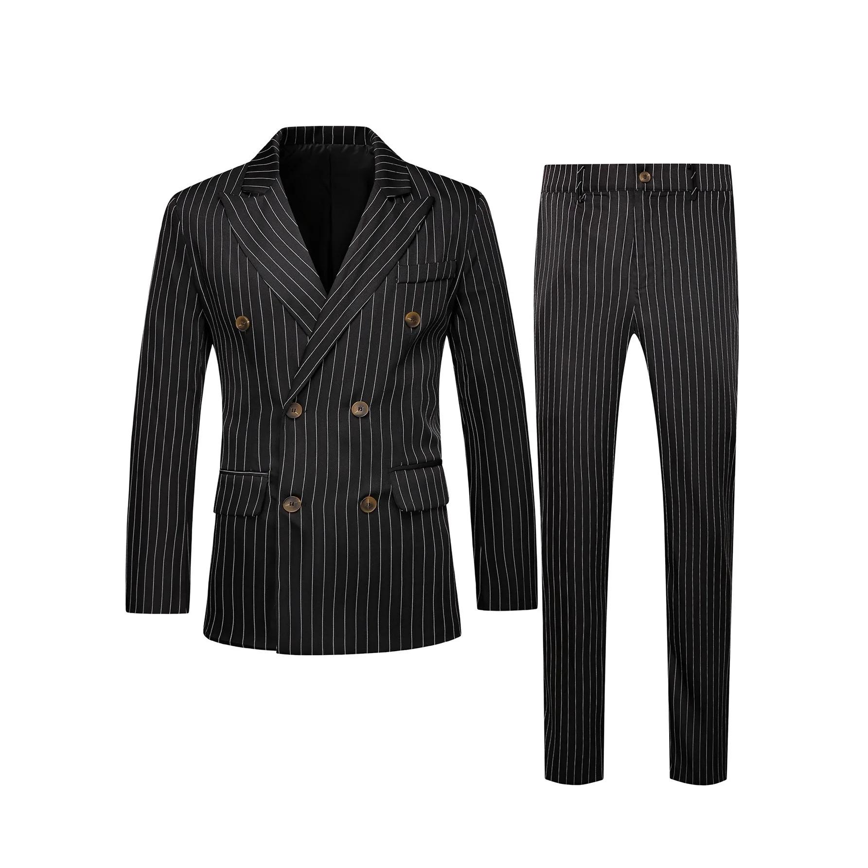 Costume Classique Marron Rayé pour Homme