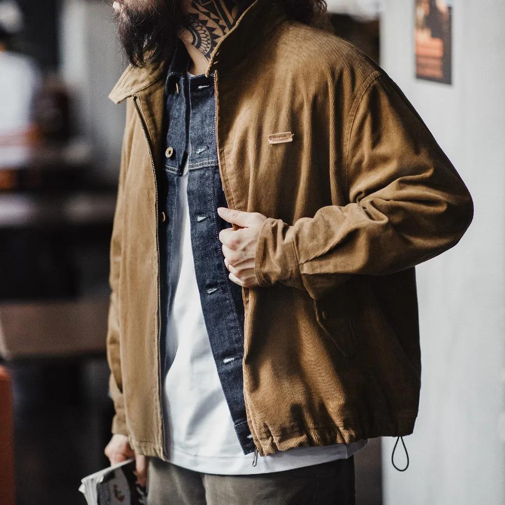 Maden-Veste Rétro en Velours Côtelé pour Homme