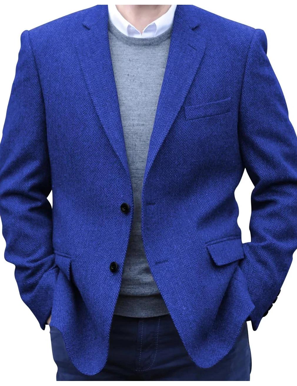 Only Jacket 1 pièces costume pour hommes Blazer simple à chevrons léger coupe ajustée tenues d'affaires formelles décontracté fête bal mariage