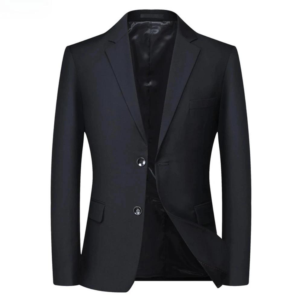 Hommes Blazers formels costume vestes mariage de haute qualité élégant Slim Fit bureau prêt tissu extensible mince