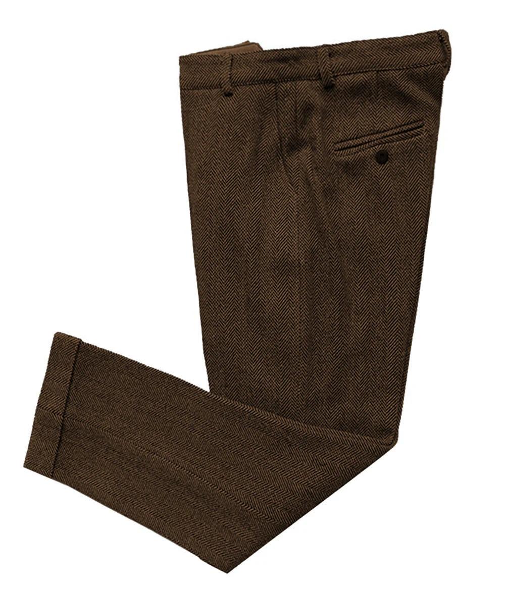 FJWool-Costume en tweed à chevrons pour hommes