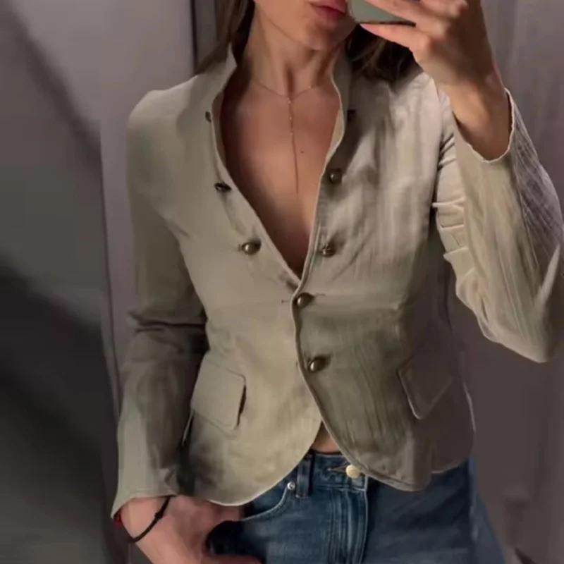 Nouvelle veste de costume boutonnée de style simple