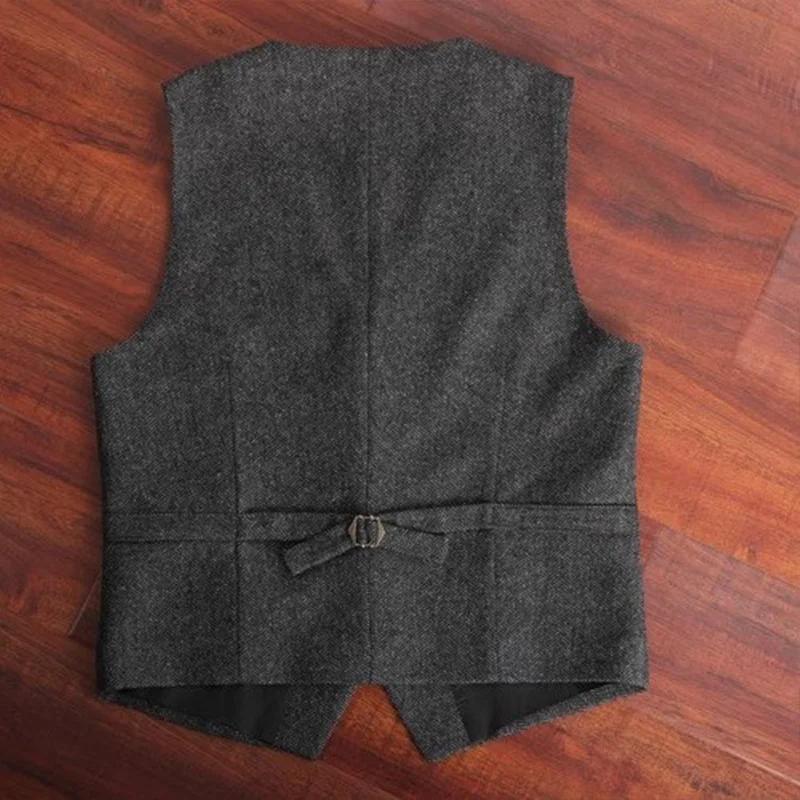 Gilet de costume en laine pour hommes
