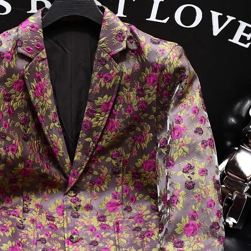 Veste de costume brodée de luxe pour hommes