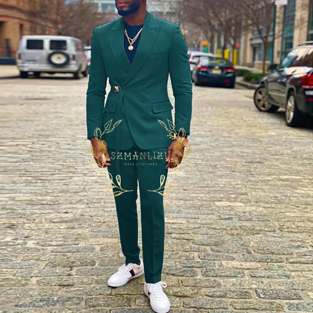Hommes costumes Double boutonnage dernière conception marié Tuxedos meilleur Homme Costume