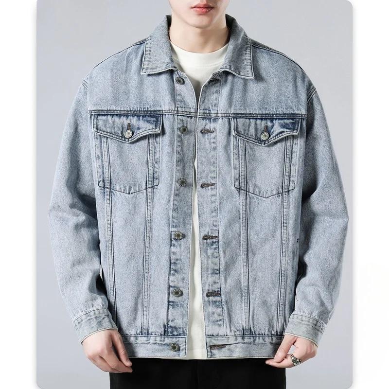 Veste en jean noire pour homme