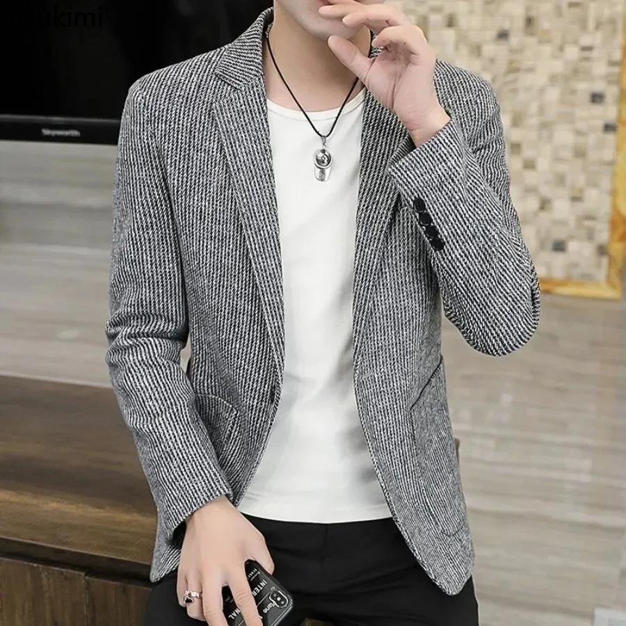 Blazer Homme Style Coréen 2026 de Haute Qualité – Nouvelle Collection Tendance