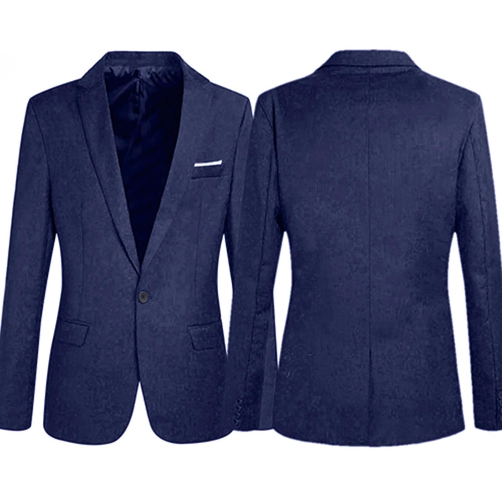 Hommes formel costume d'affaires manteau un bouton noir bleu rouge