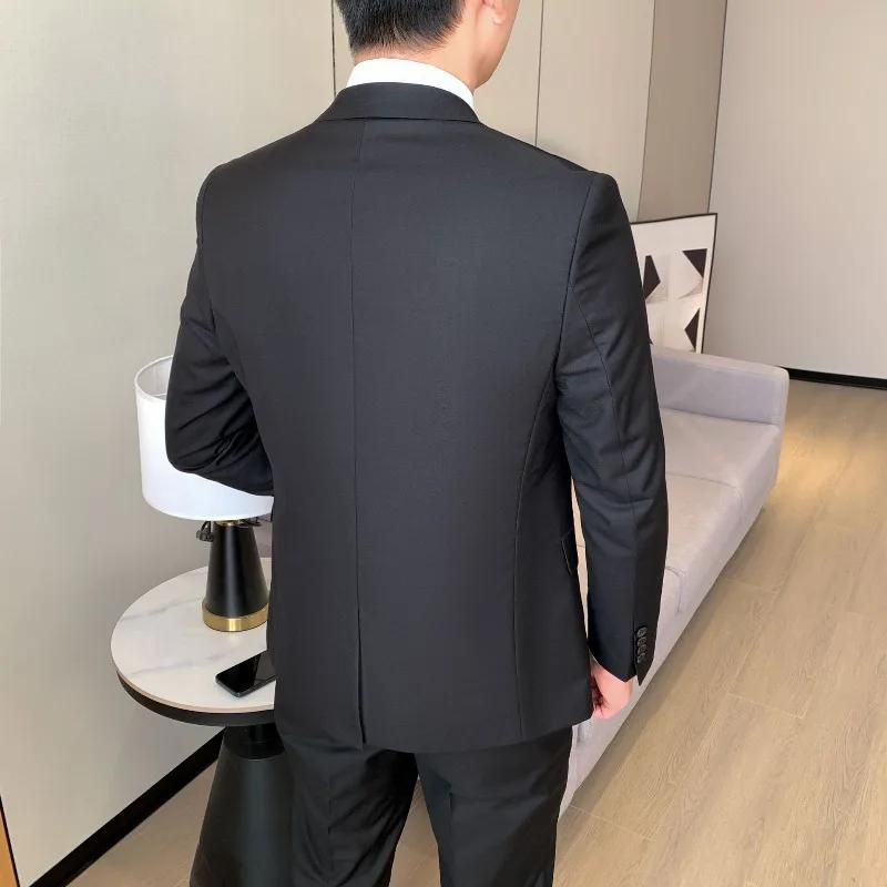 Blazer Homme Slim Fit 2 Boutons – Veste de Costume Unie pour Affaires