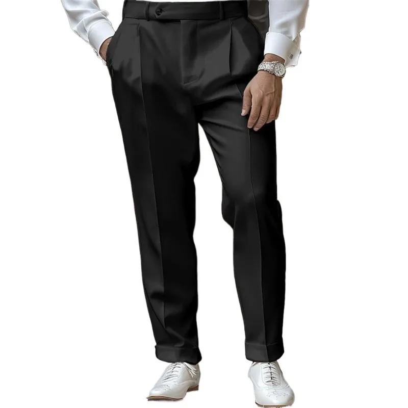 Nouveau pantalon de costume haut de gamme pour homme – Élégant