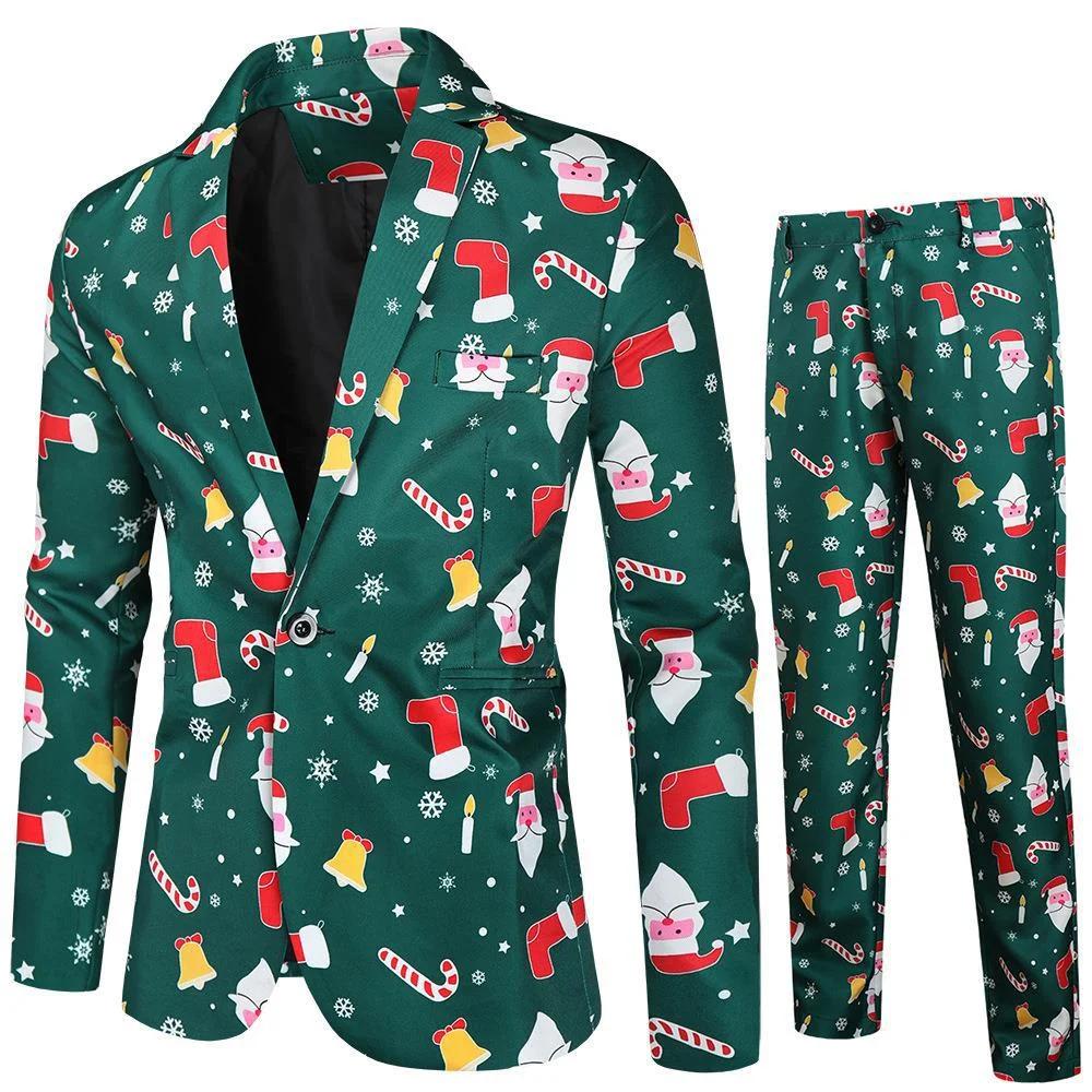 Blazer de Noël à manches longues pour hommes